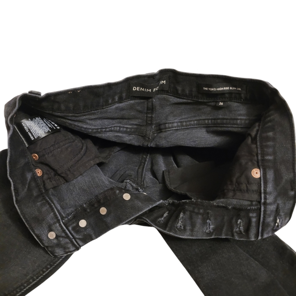 Aritzia Denim Forum the Yoko High-rise slim jeans,Black eyeliner,26/28L - Picture 14 of 16